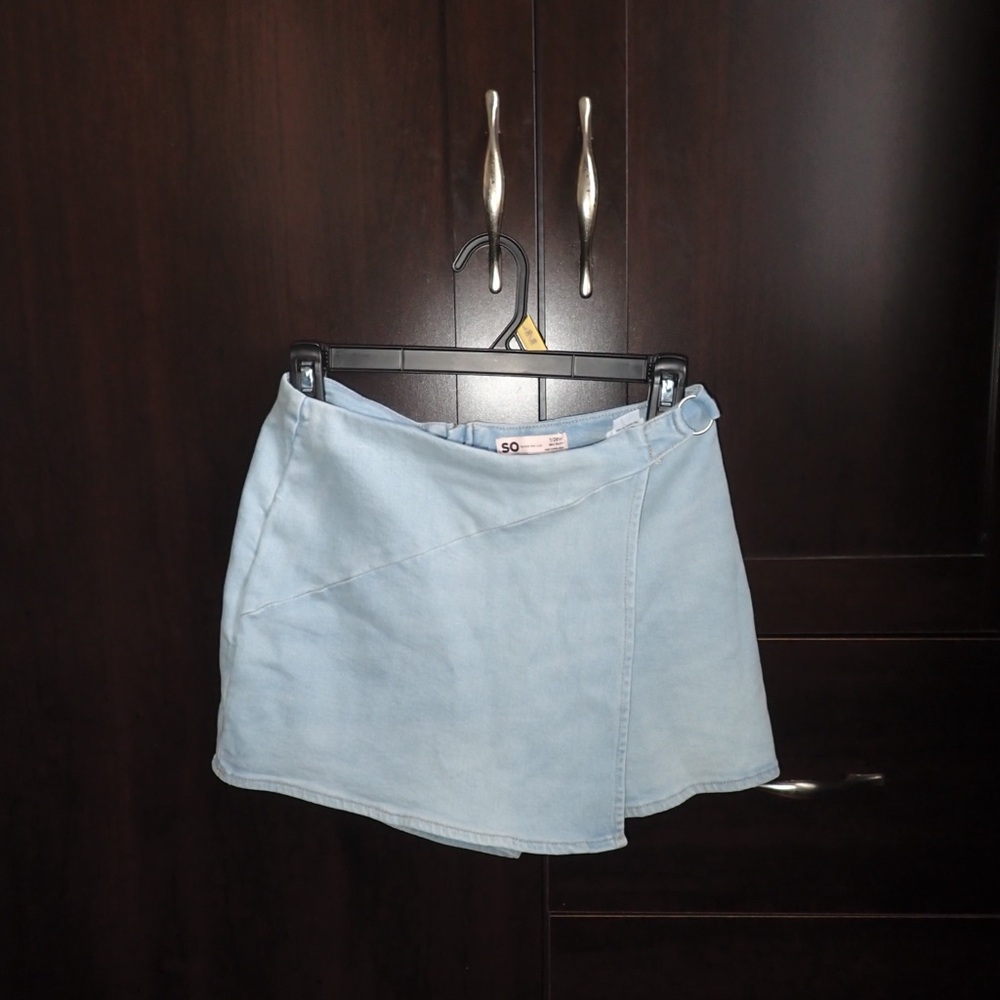 SO Light Blue Denim Skort